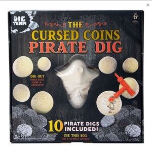 The Cursed Coins Pirate Dig Play Set – 10 Digs Treasure Kit (New)